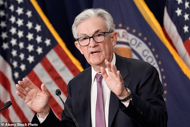 Rates: The Federal Reserve, led by Chairman Jerome Powell (pictured), is under pressure to cut interest rates by 0.5%, rather than the expected 0.25%, at its next meeting in September.